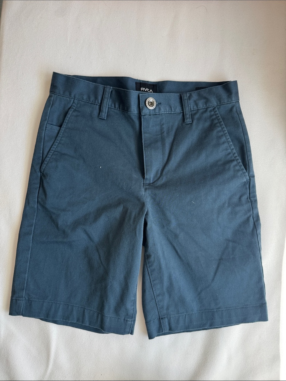 RVCA Boyd Navy Blue Flat Front Chino Shorts